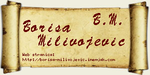 Boriša Milivojević vizit kartica